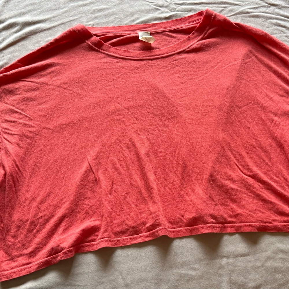 We The Free Vibrant Coral Crop Top